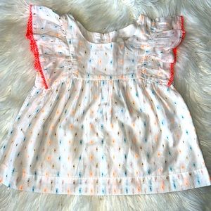 NWT PEEK essentials blouse with ruffle sleeves